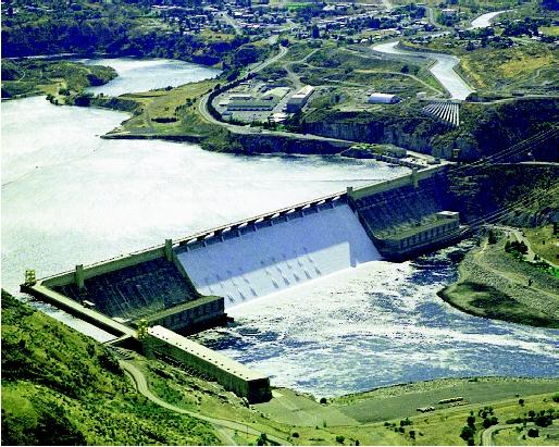 Grand Coulee Dam in Washington state is the largest U.S. Bureau of Reclamation dam and reservoir in the Columbia River Basin. It was completed in 1942.