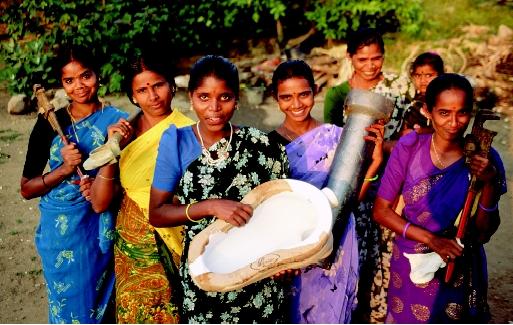 Educating local residents in maintaining a safe and adequate drinking-water supply is one of many career opportunities in international water resources. These village women in Tamil Nadu, India were trained by international workers with LEAD (Leadership for Environment and Development) and WaterAid to repair and maintain their own community water pumps. Here the water-pump caretakers pose with pieces of equipment used in the training and demonstrations.