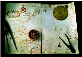 Maps, compasses, astrolabes, and calipers are among the early tools used by ocean navigators. In the modern era, these tools have been largely replaced by electronic and technological equivalents.