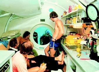 Hydrolab was home to over 600 aquanauts (from nine countries) from 1970 to 1985. Its interior held four, but only three could sleep at one time.